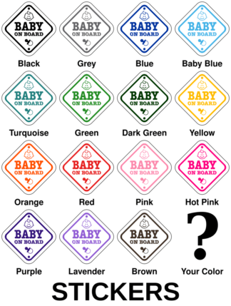 Baby On Board Sign Stickers